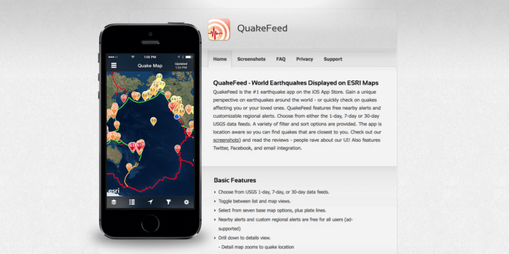 QuakeFeed: the earthquake app