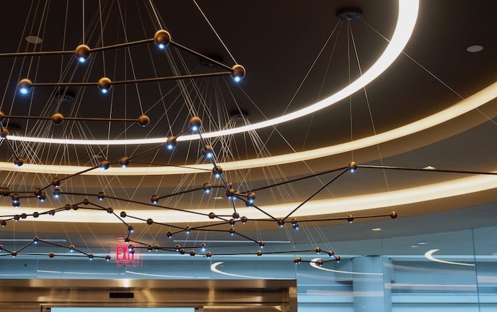 Above the entrance to the lounge