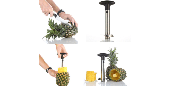 This pineapple slicer and de-corer makes eating pineapple easy