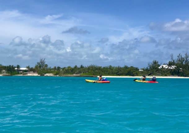 Kayaking in turquoise waters