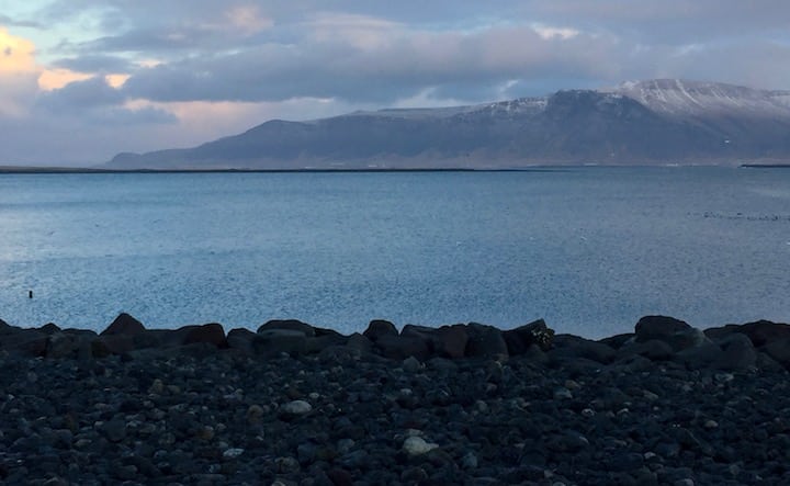 Water's edge in Reykjavik