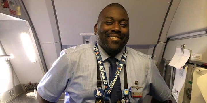 Andre, a great flight attendant!