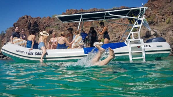 Snorkeling in one of the many coves found near the islands of Loreto