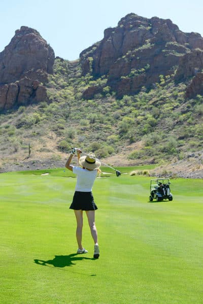 Mountain views surround the TPC Danzante Bay course