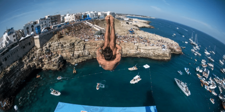 The cliff diving champions of the world