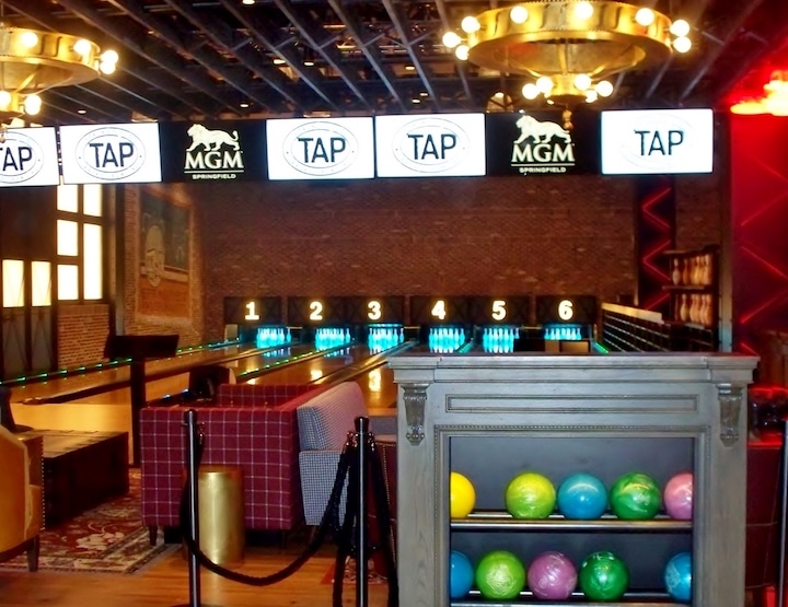 Bowling alley at TAP Sports Bar