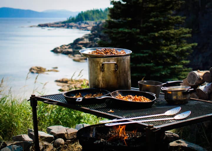 3-course meal cooked over open flame at a chef hike during The Gathering
