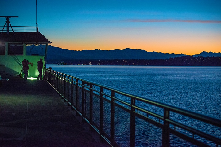 Disembarking the ferry from Port Townsend to Coupeville, Whidbey Island