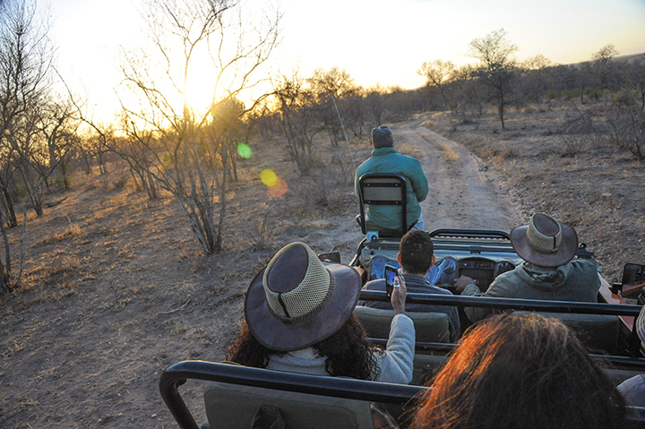 Setting out for a sunset game drive in Karongwe Game Reserve