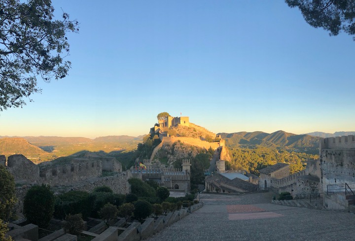 Xátiva castle at sunset