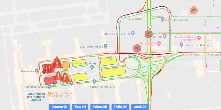 How to see what traffic at LAX is like
