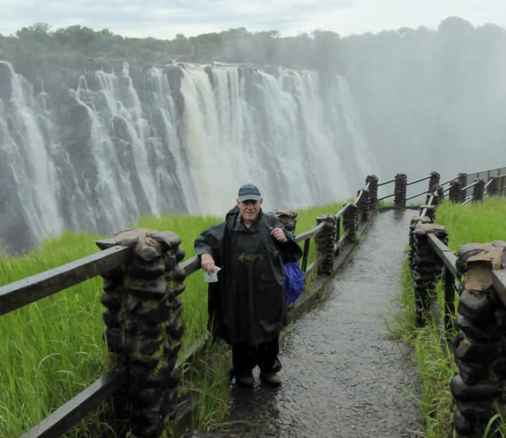 Poncho pants at Victoria Falls