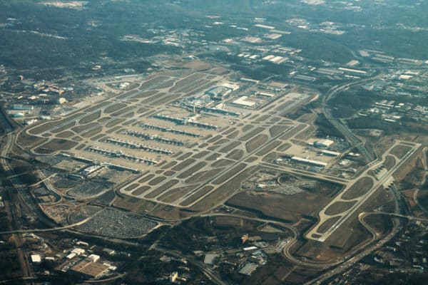 The current runway layout of Atlanta Hartsfield-Jackson International Airport (Credit: Wikipedia)