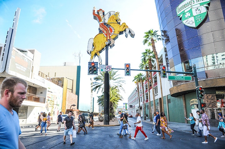Fremont Street in old downtown Vegas