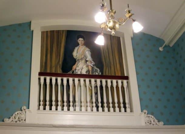 A portrait of Carolyn in the main lobby