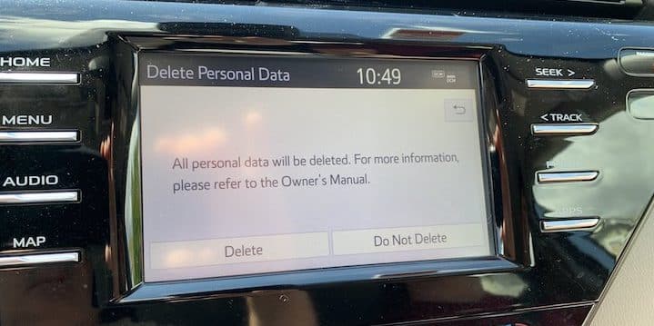 Delete your device's Bluetooth info before returning a rental car