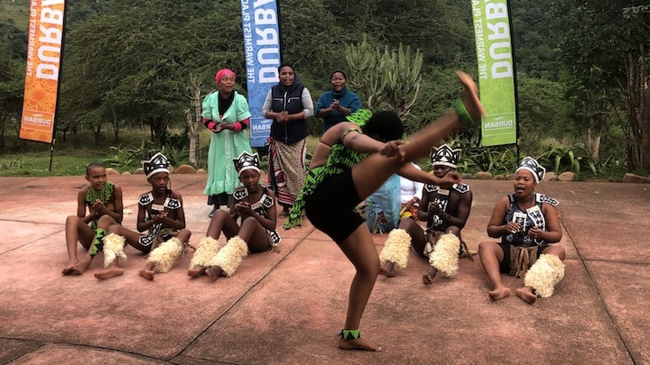 Zulu dance in iSithumba village (Credit: Lavanya Sunkara)