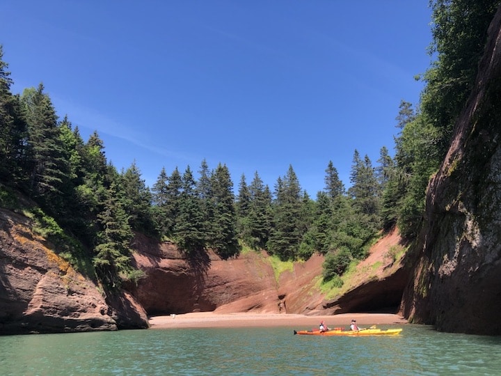 Kayaking sea caves