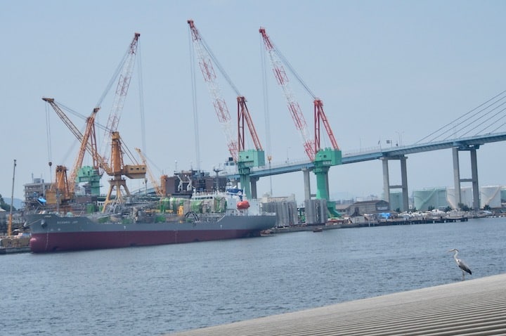 Harbor beside Nagahama Fish Market