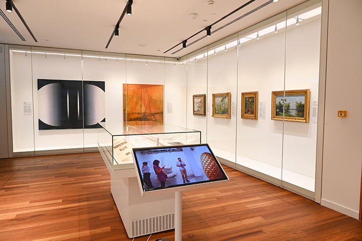 The in-lounge museum space