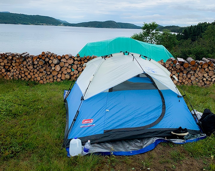 Our soggy campsite at The Gathering