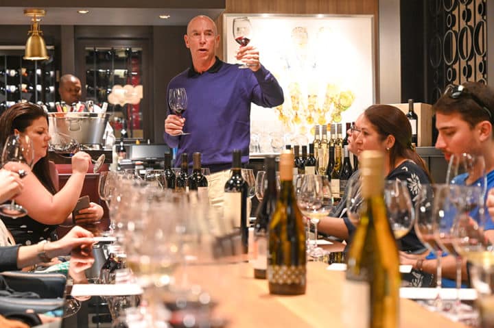 Michael Mondavi giving a private presentation in the Cellars wine bar