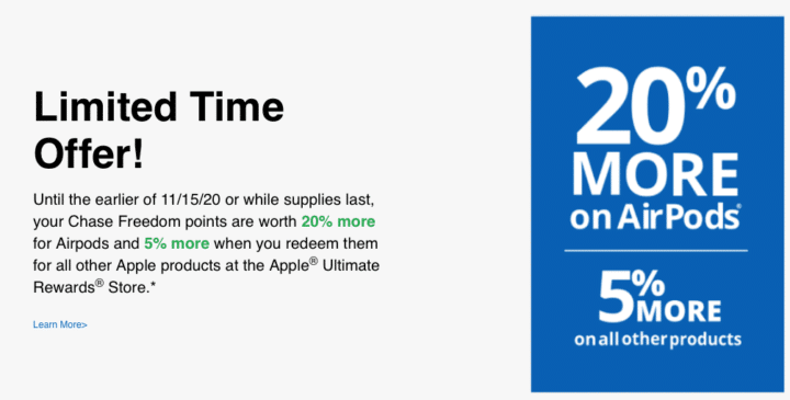 chase ultimate rewards for apple purchases